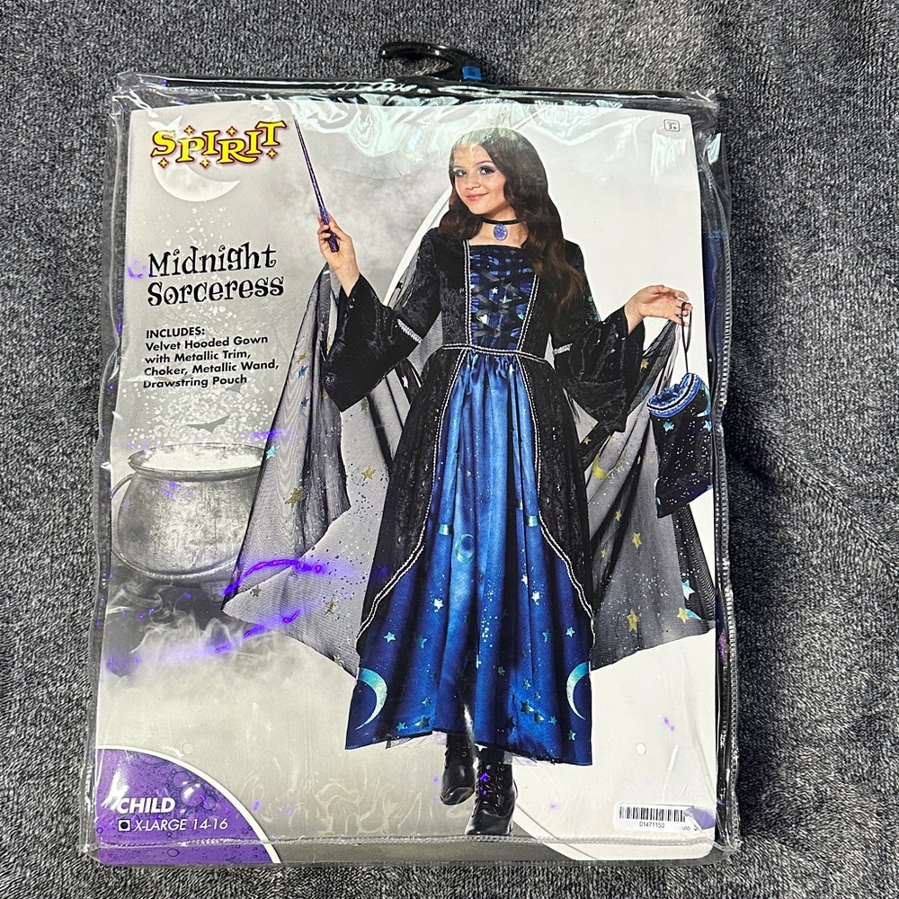 Spirit Midnight Sorceress Kids Costume - Blue and Black